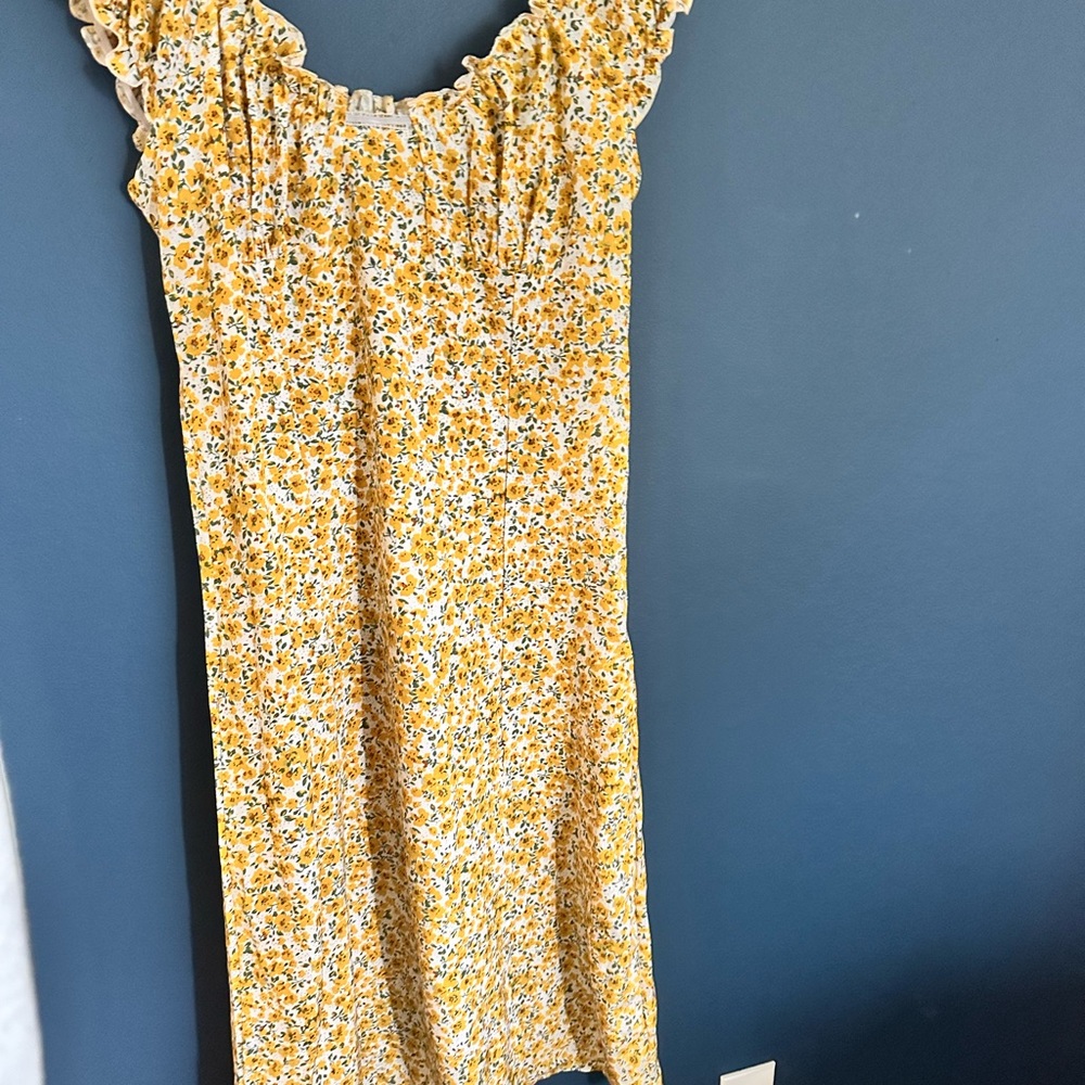 SHEIN Yellow Floral Maxi Dress